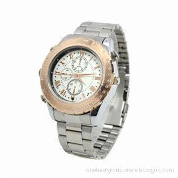 Hidden Camera Watch with Water-resistant Camera and 3.7V/260mAh Li-ion Battery